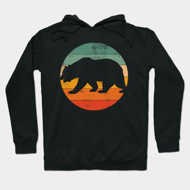 Vintage Bear sunset distressed vintage sun retro Hoodie by SpaceWiz95